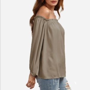 SHEIN Tops - Tan Off Shoulder Top SHEIN Tops - Tan Off Shoulder Top